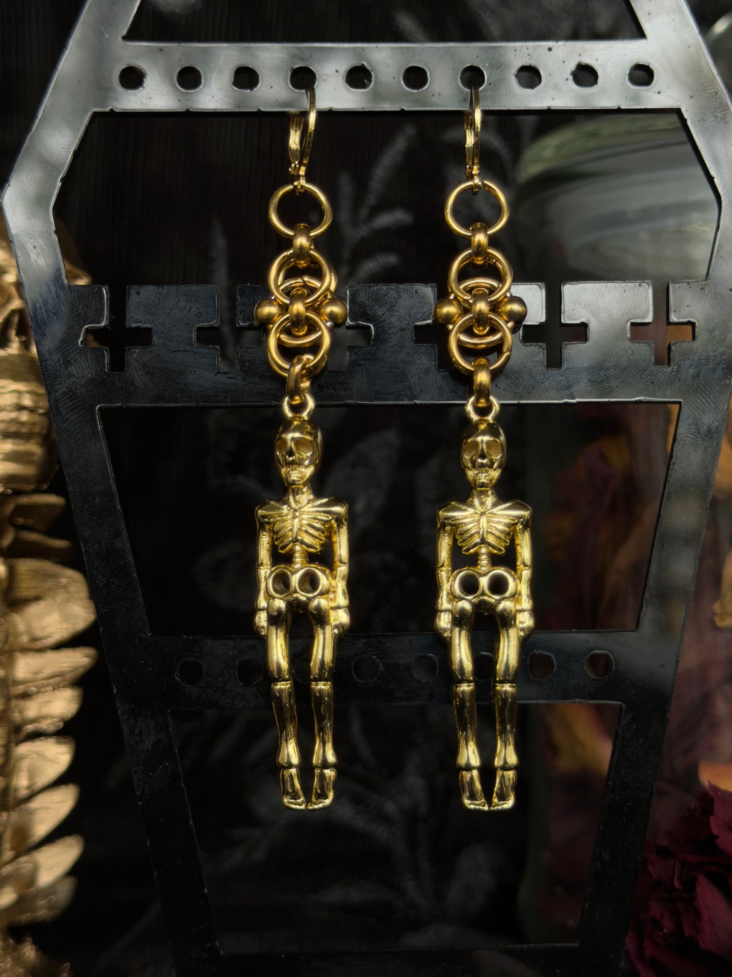 THE LOVERS - 18 Karat Gold Plated Skeleton Ear Hanger