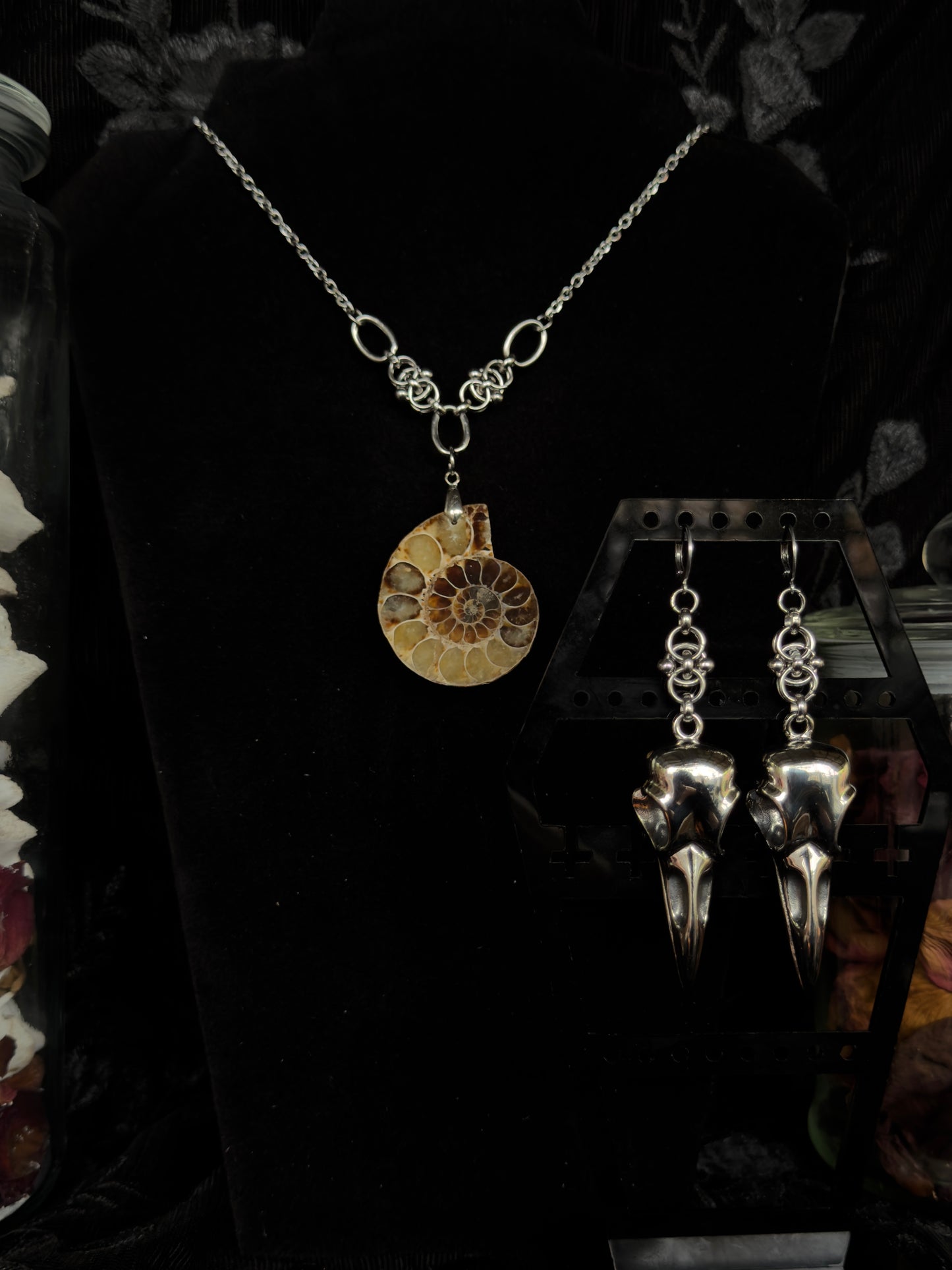 AMMONITE - Chain Mail Pendant Necklace