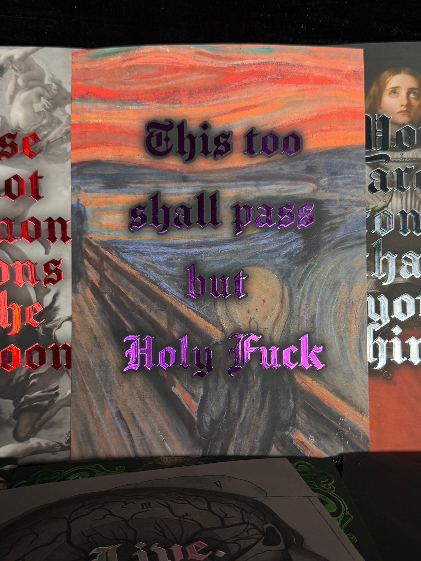 THIS TOO SHALL PASS - A5 Satin Holographic print