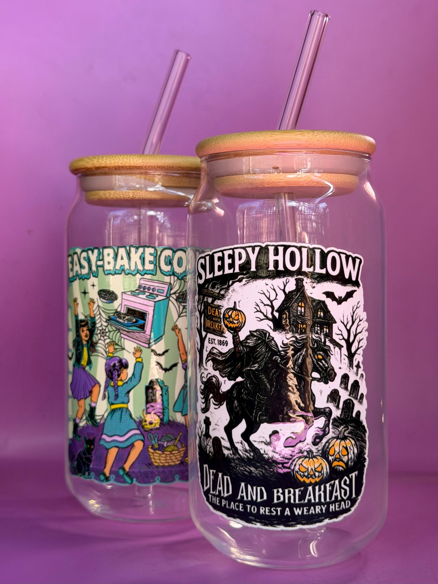 SLEEPY HOLLOW - Glass Latte Drink Cup