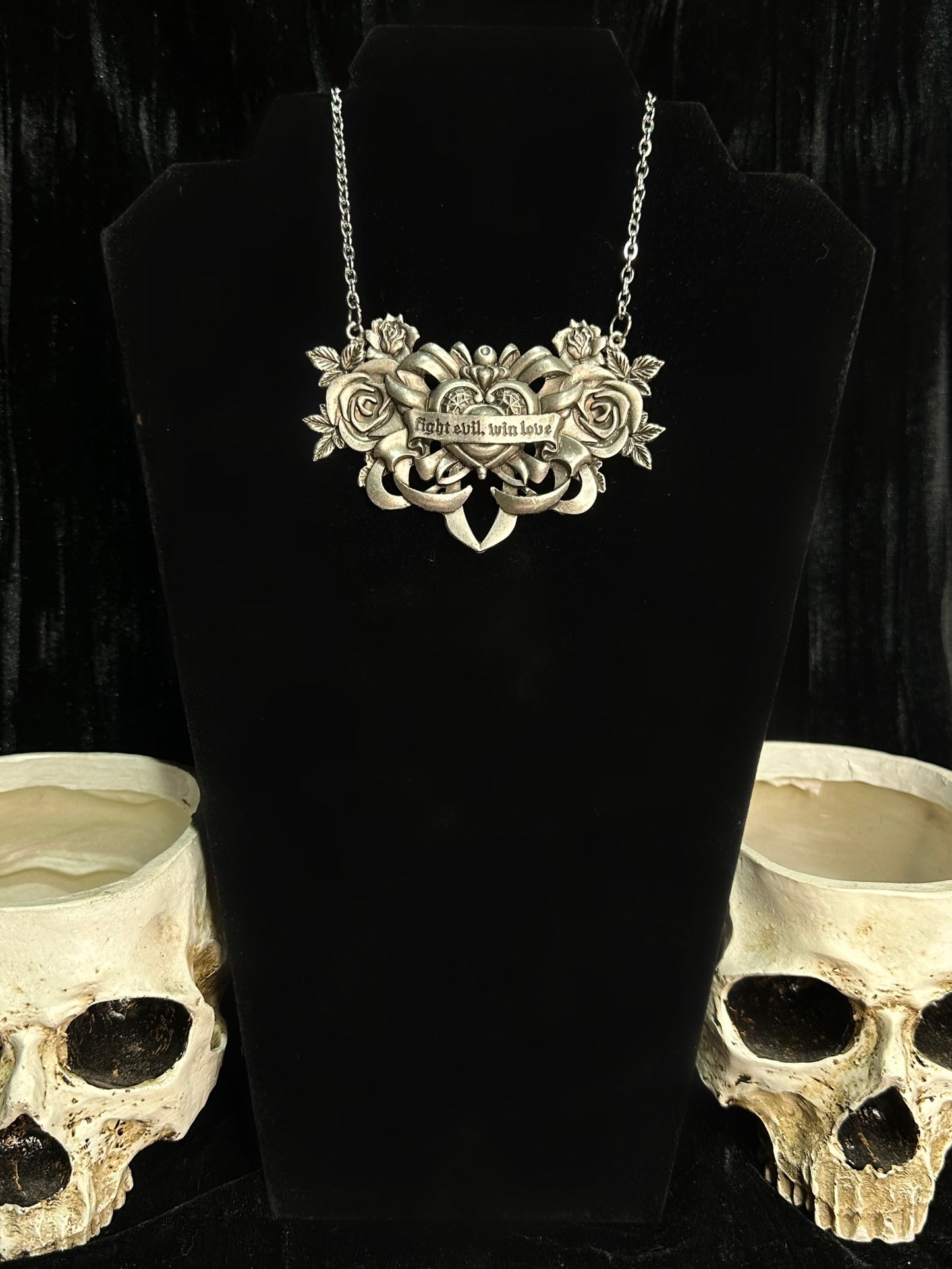 FIGHT EVIL, WIN LOVE -  Mother of Hades Tribute Necklace