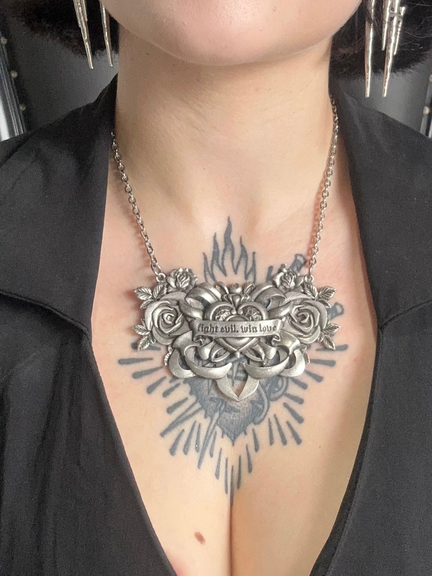 FIGHT EVIL, WIN LOVE -  Mother of Hades Tribute Necklace