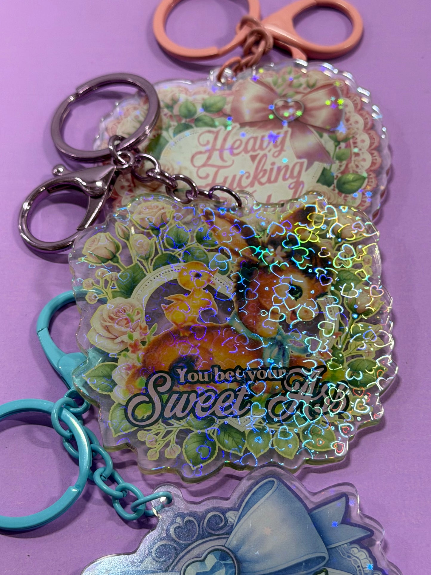 YOU BET YOUR SWEET ASS - Drop Dead Gorgeous Iridescent Keychain