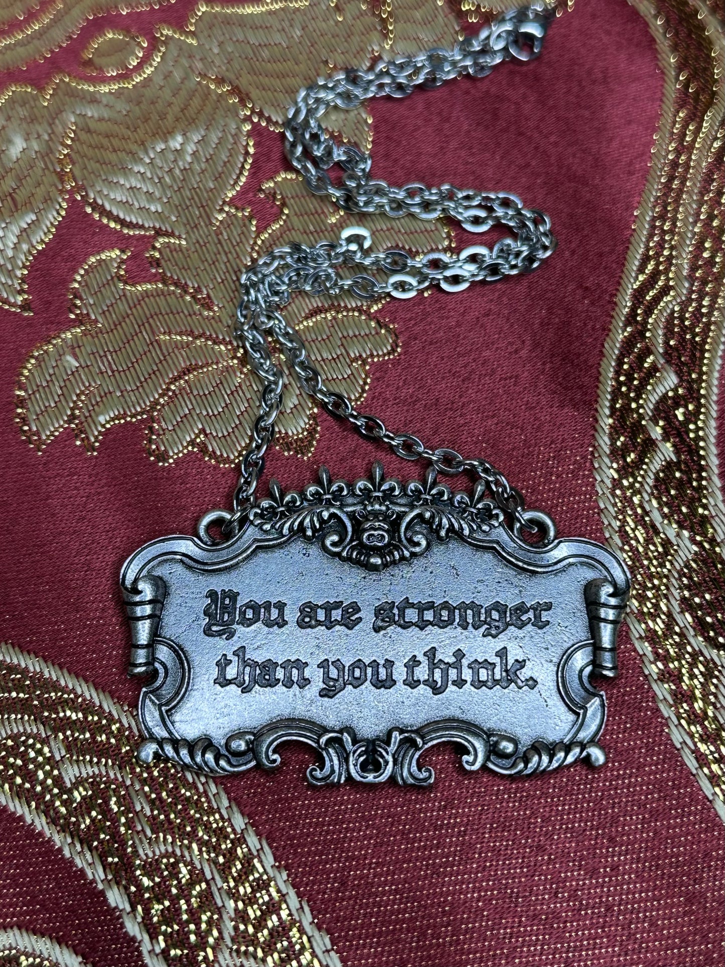 Stronger Than You Think Plaque - Mother of Hades Cast Necklace