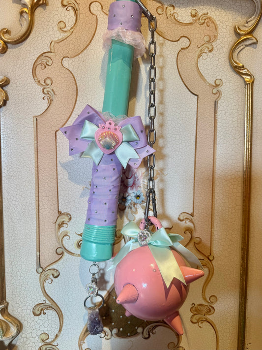 FAIRY FLAIL - Pastel mermaid oversized prop / keychain
