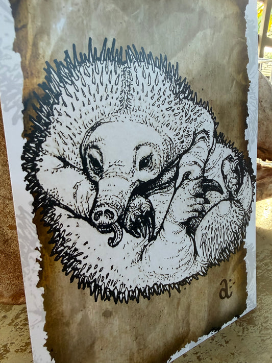 PUGGLE - Benny Apples a5 art print