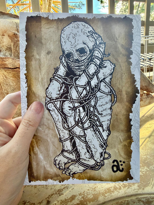ROPES - Benny Apples a5 art print