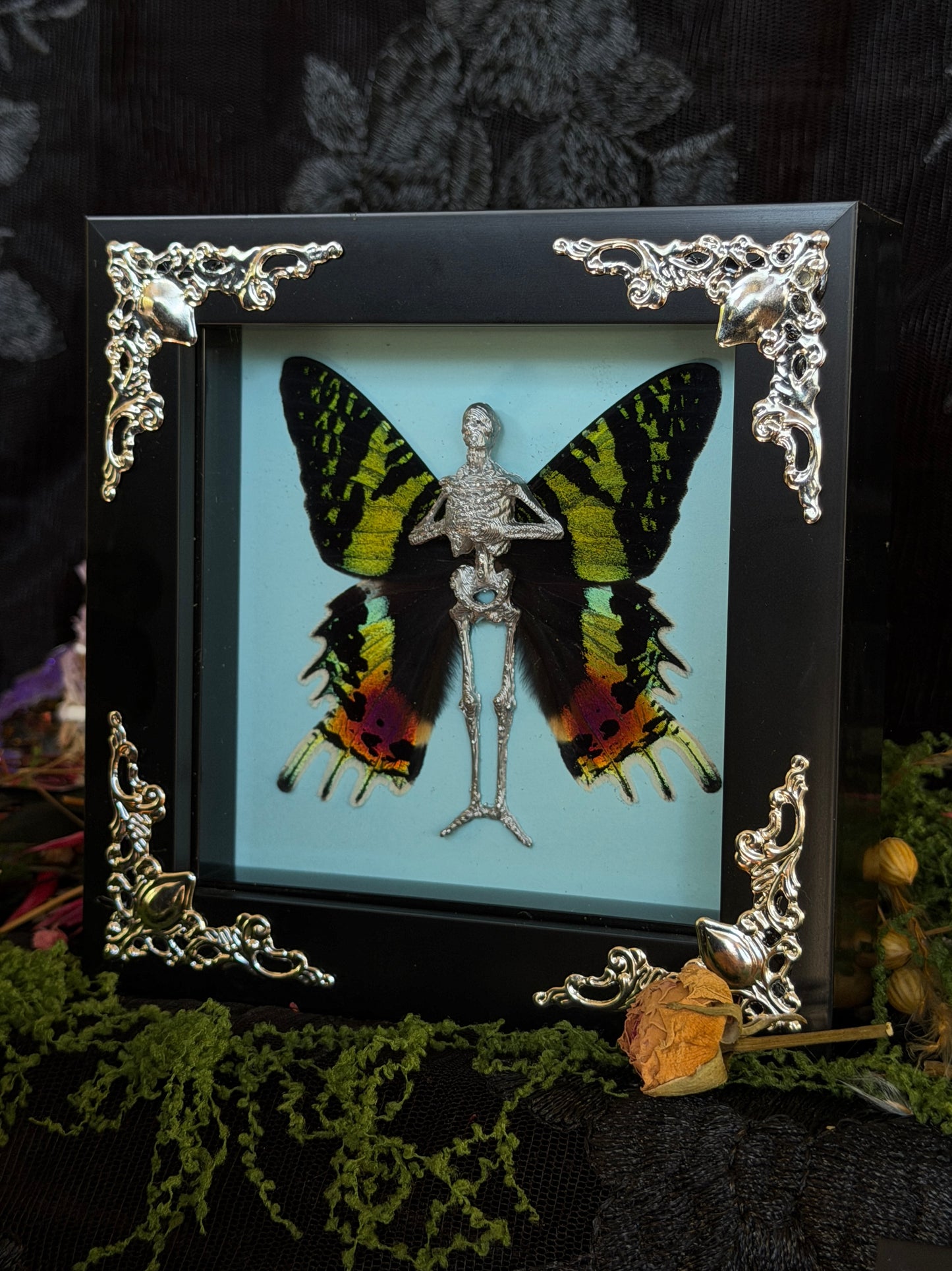 BLUE HYDRANGEA FAIRY- Mother of Hades Dead Fairy Frame