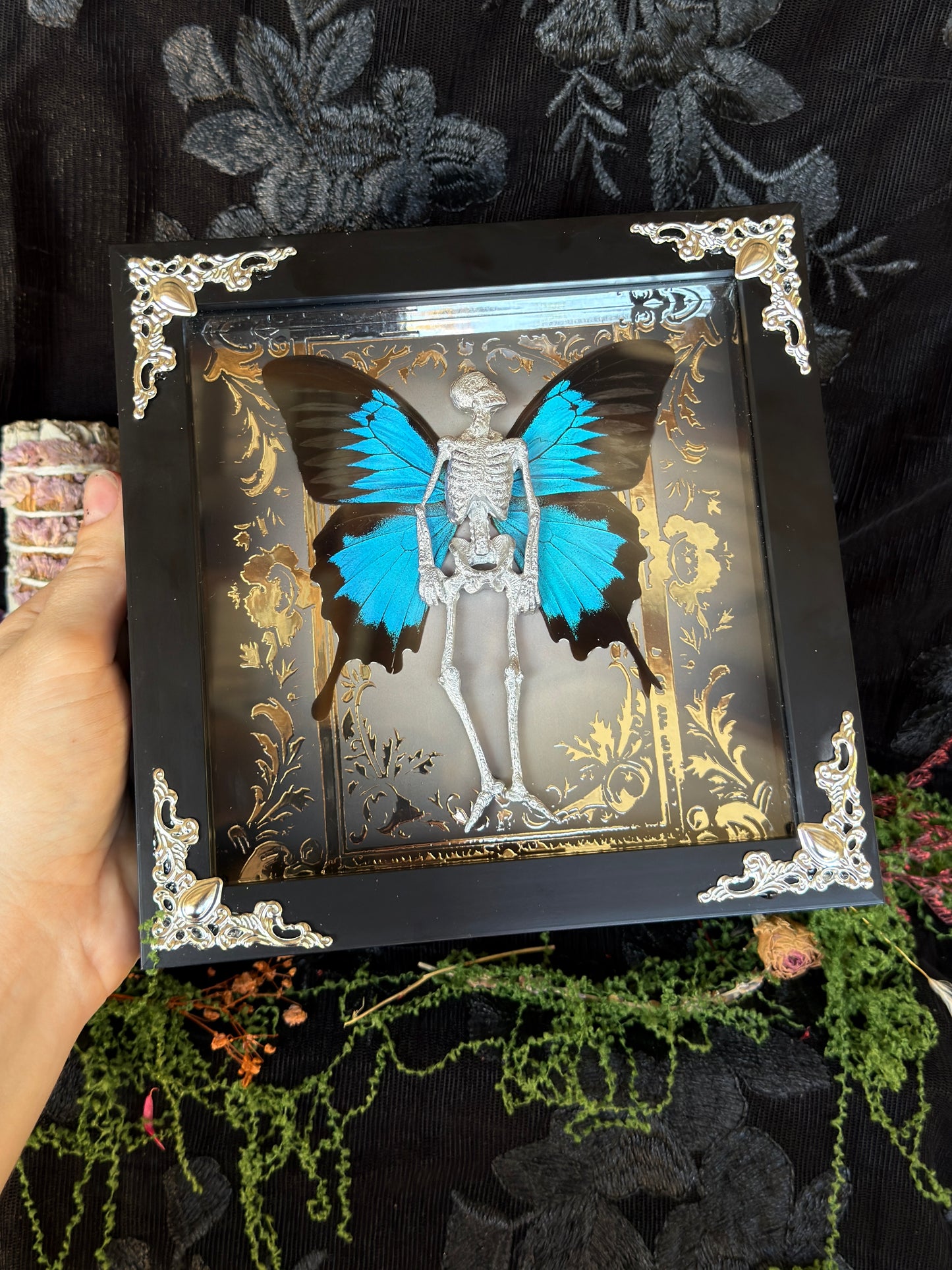 CERULEAN BLU FAIRY - Mother of Hades Dead Fairy Frame