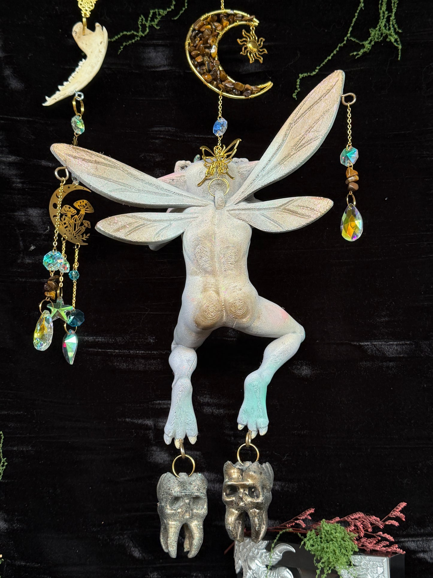 GWENDALINE - Tiger’s Eye Moon Tooth Fairy Creature