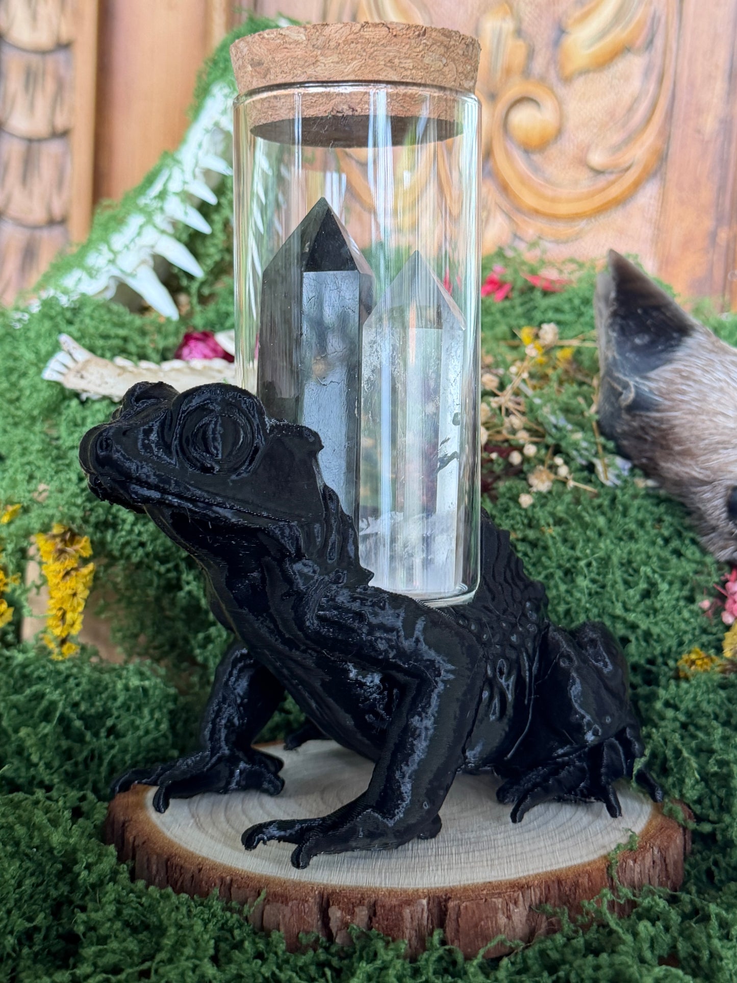 TOAD JAR CADDY - Empty Jar with Critter Caddy