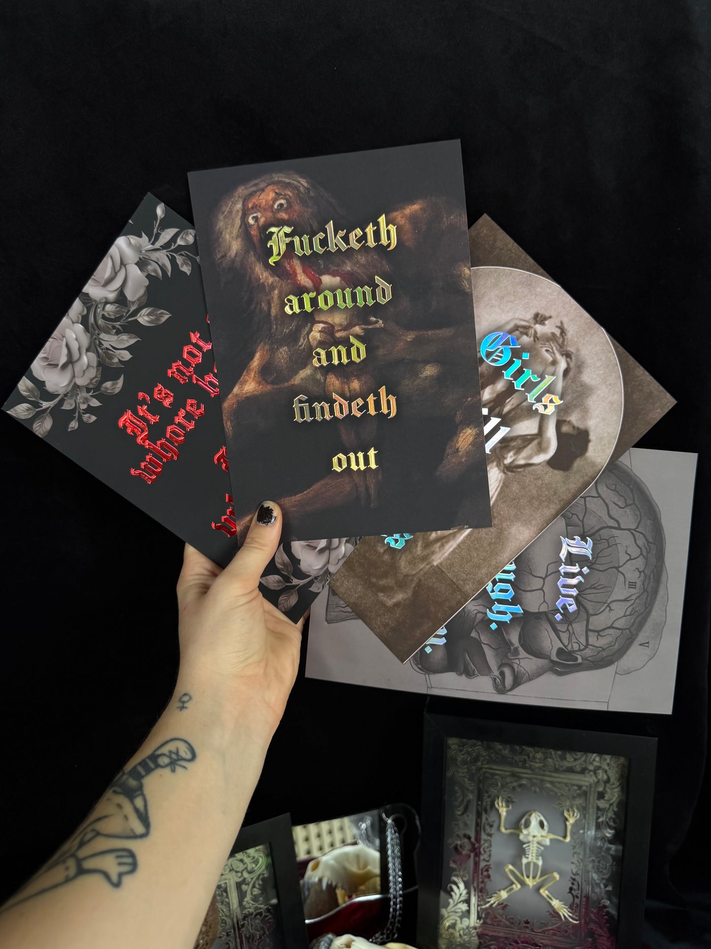 FUCKETH AROUND - A5 Satin Holographic print