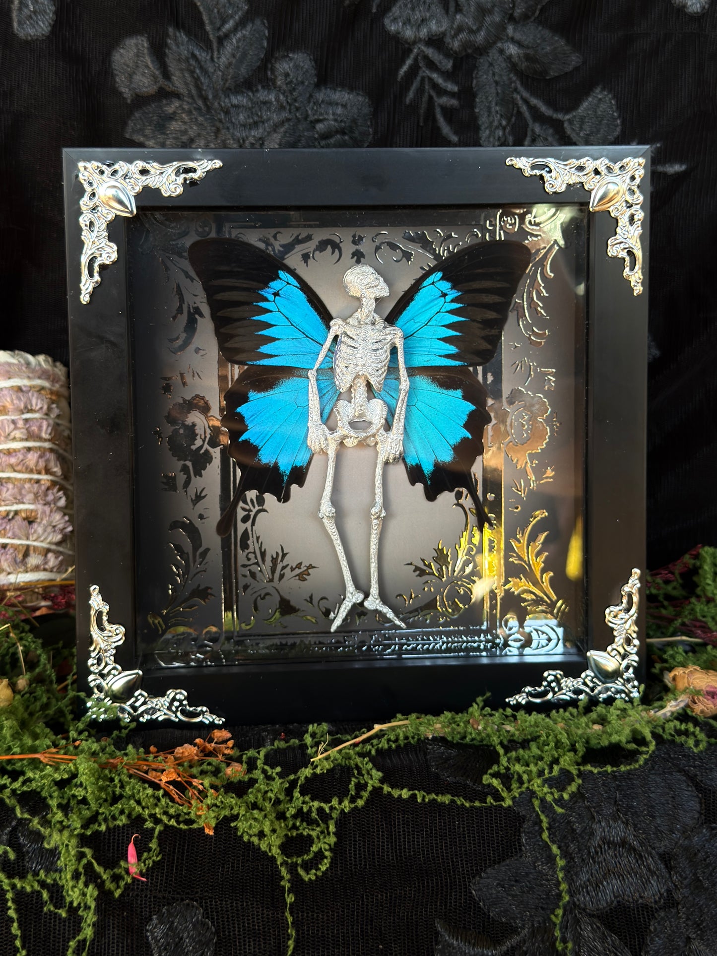 CERULEAN BLU FAIRY - Mother of Hades Dead Fairy Frame