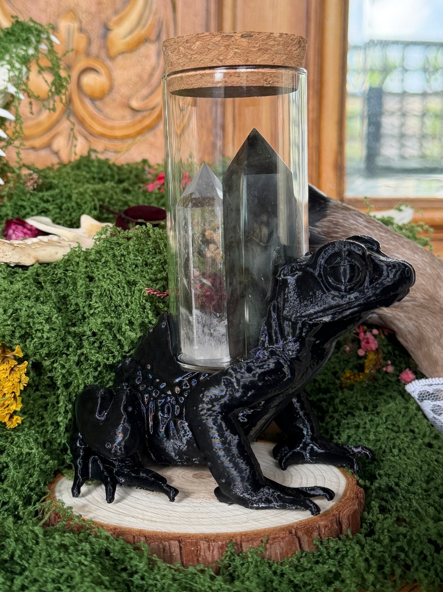 TOAD JAR CADDY - Empty Jar with Critter Caddy