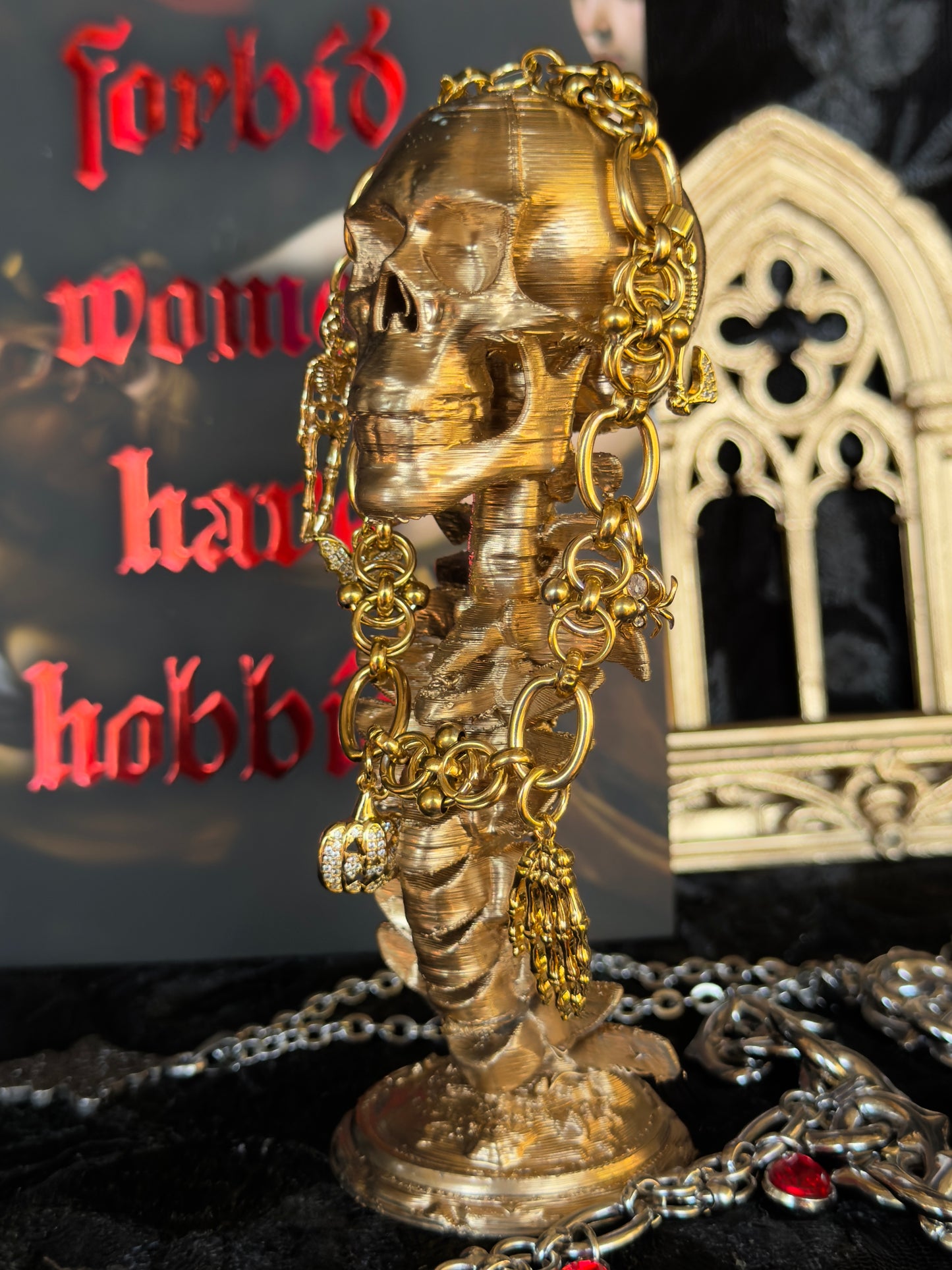 SALEM CALLING - Mother of Hades Gold Plated Halloween Charm Bracelet
