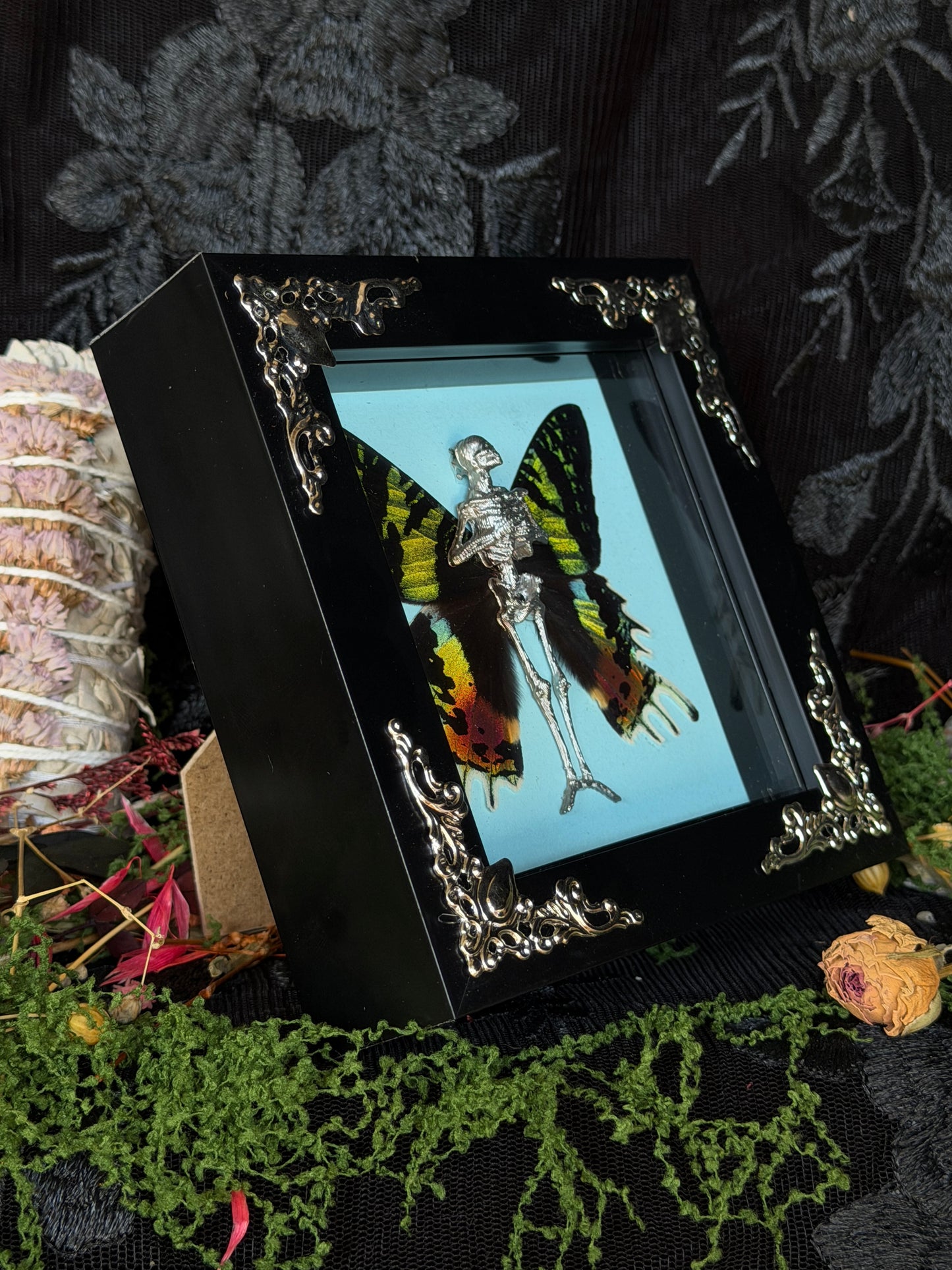 BLUE HYDRANGEA FAIRY- Mother of Hades Dead Fairy Frame