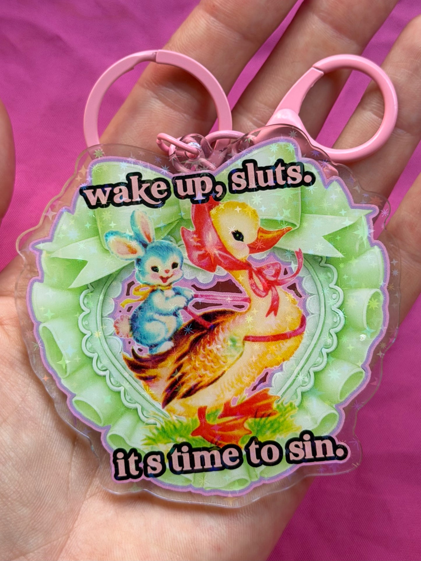 TIME TO SIN - Drop Dead Gorgeous Sparkle Keychain
