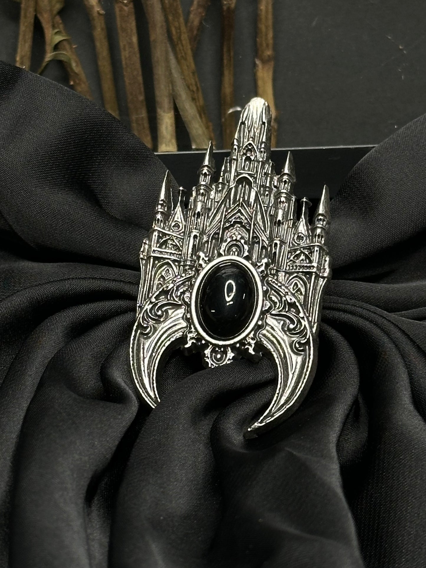 CATHEDRAL WINDOW - Mother of Hades Romantacy Bow & Brooch