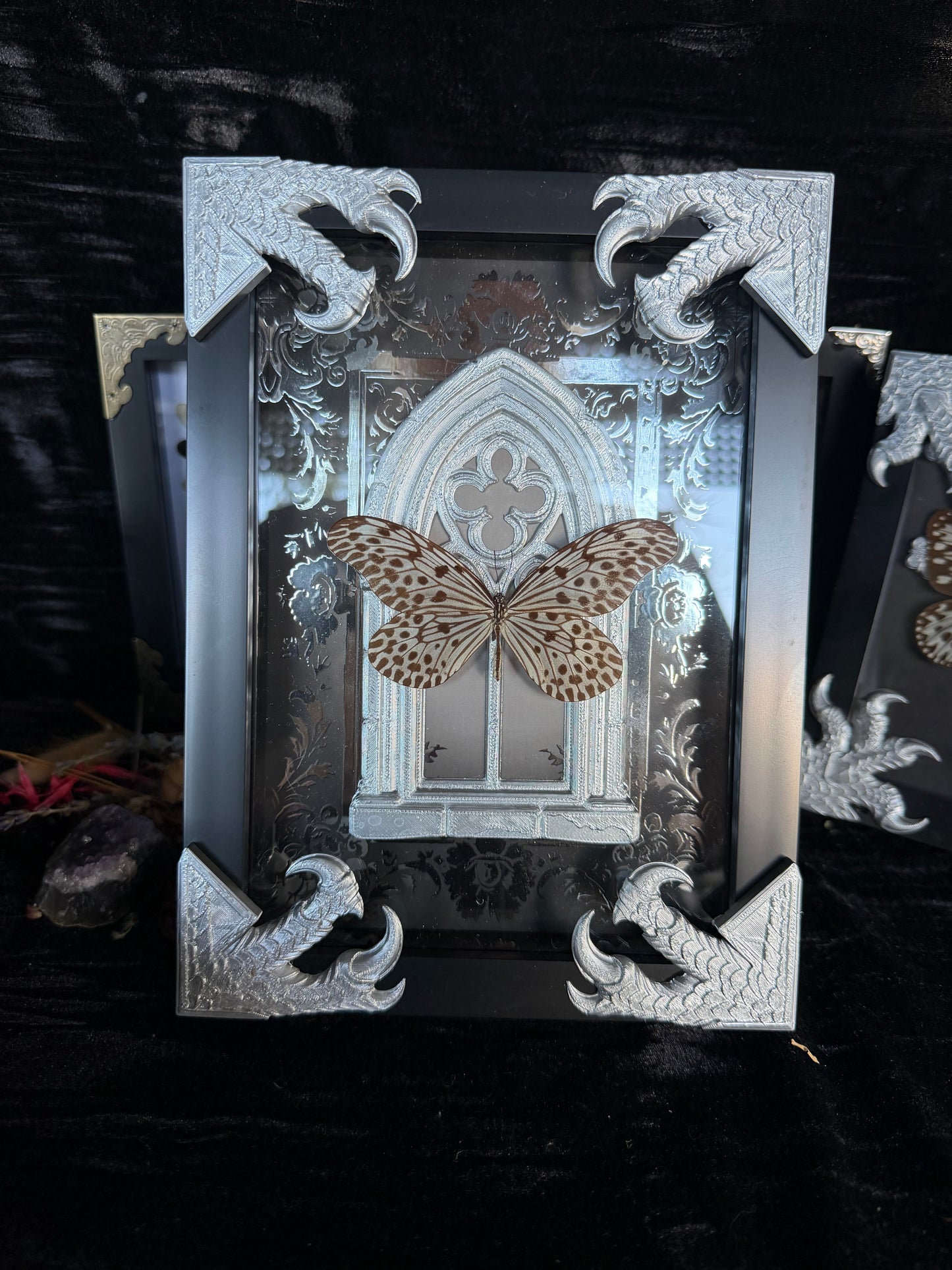 VINTAGE  PLATINUM - silver a5 specimen frame