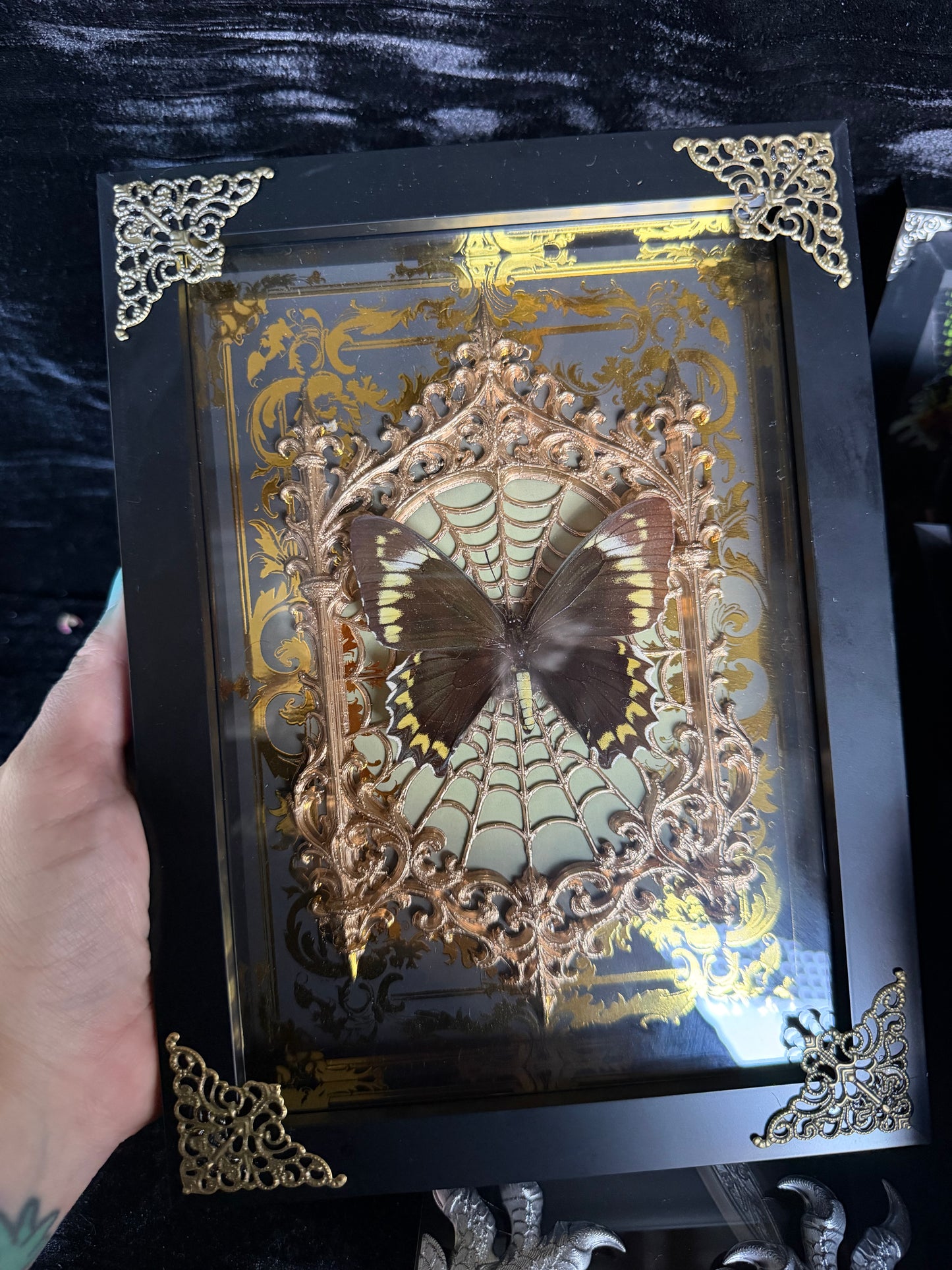VINTAGE MISS OCTOBER  - gold a5 specimen frame