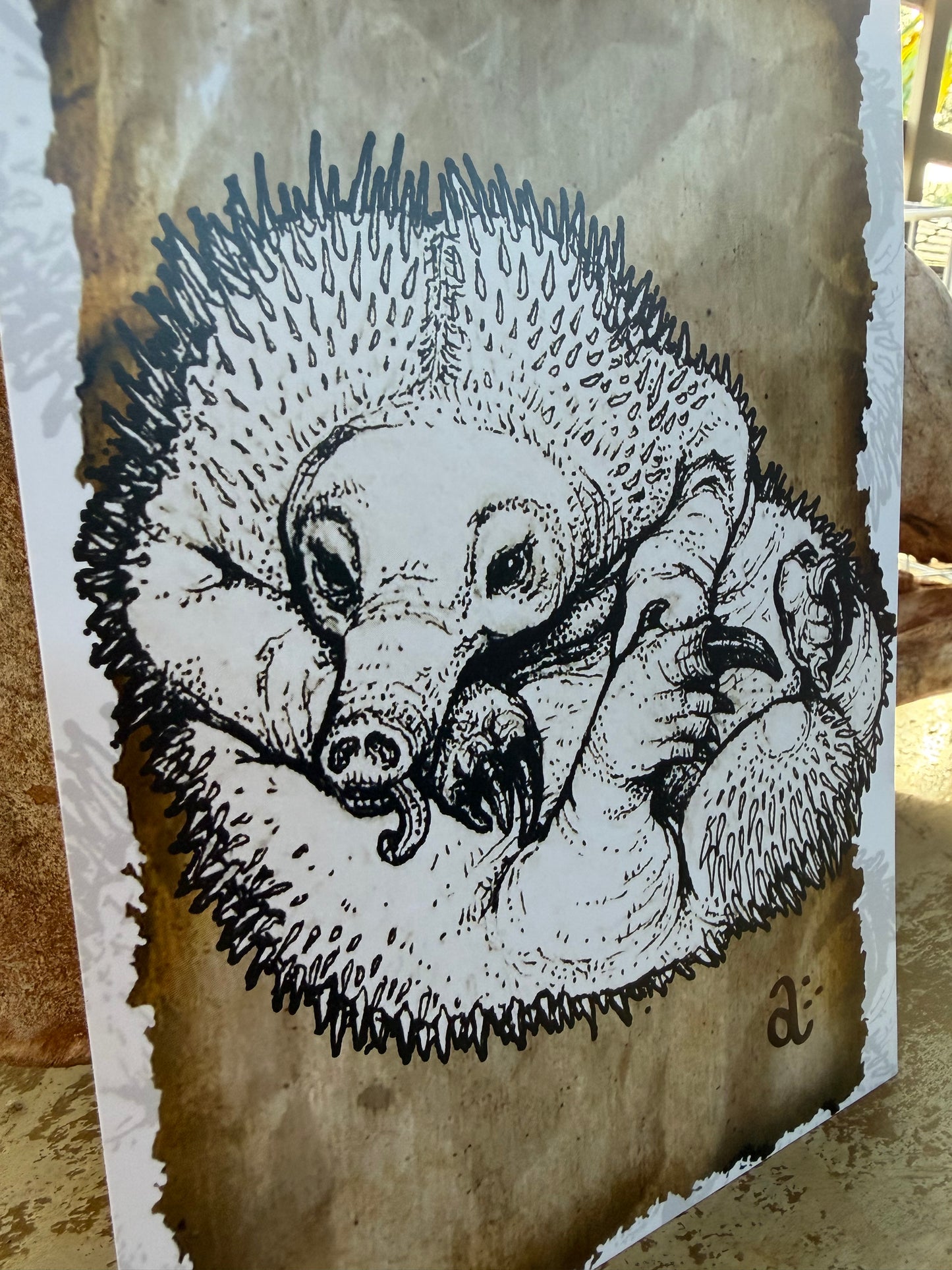 PUGGLE - Benny Apples a5 art print