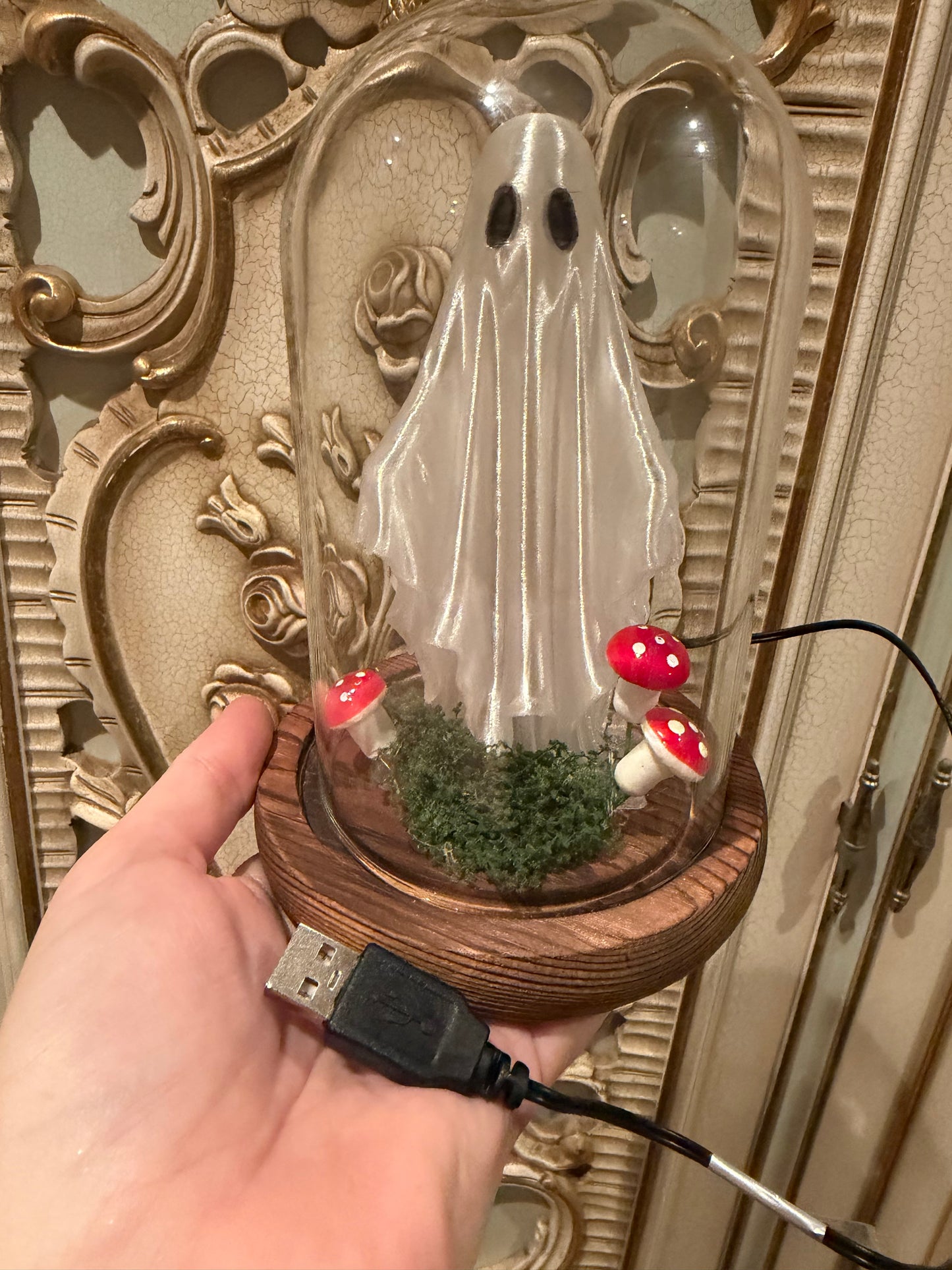 FRIGHT LIGHT - ghost in a jar night light / lamp