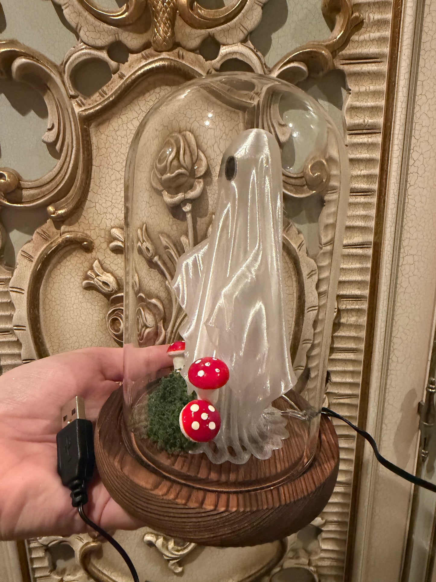FRIGHT LIGHT - ghost in a jar night light / lamp